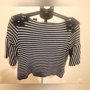 Banana Repulic Black and white striped top size Medium
